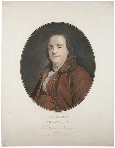 Benjamin Franklin by Jean Francois Janinet